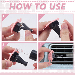 12 bolsa de clips de plástico para rejilla de ventilación del coche con lazo&nbsp;AJEW-ME0001-13