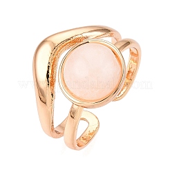 Runde natürliche weiße Jade Fingerringe&nbsp;RJEW-N046-10A