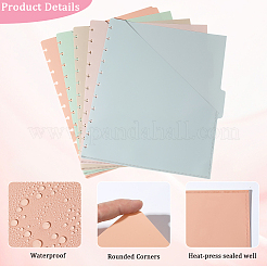 5 pieza de hojas divisoras de índice para cuaderno encuadernado en polipropileno&nbsp;AJEW-WH20006-191B
