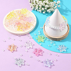 270pcs 4 Arten transparente Acrylperlen&nbsp;TACR-YW0003-37