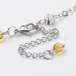 Natürlichen Edelstein Fußkettchen&nbsp;AJEW-AN00224