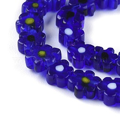 Millefiori a mano fili di perline di vetro&nbsp;LAMP-J035-6mm-14