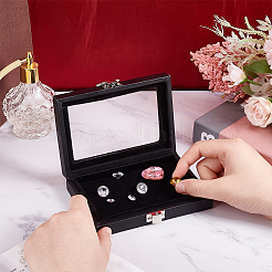 Ausstellungenboxen aus Kunstleder mit losen Diamanten&nbsp;AJEW-WH0033-26
