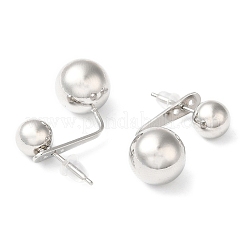 Boucles d'oreilles à tige ronde en laiton plaqué en rack&nbsp;EJEW-Q766-01P