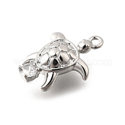 Breloques de zircone cubique clair pavés en laiton&nbsp;KK-C096-14A-P