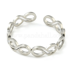 Anelli aperti regolabili in acciaio inox 304&nbsp;RJEW-S237-02P