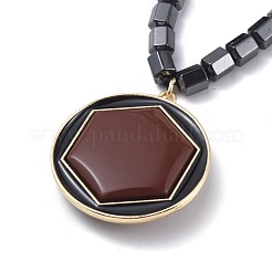 Collane con pendente e set di braccialetti elastici&nbsp;SJEW-I200-01G