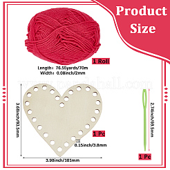 DIY Herz-Holz-Strickwebstuhl-Kits&nbsp;DIY-CY0003-10B