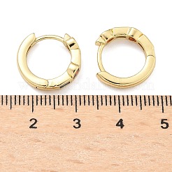 Orecchini a cerchio con cuore e rettangolo in ottone micro pavé di zirconi cubici colorati&nbsp;EJEW-Z102-27G