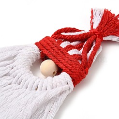 Adornos colgantes de Papá Noel tejidos con hilo de algodón&nbsp;HJEW-JM02455-02
