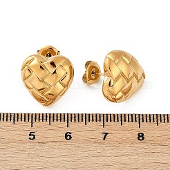 Boucles d'oreilles à tige texturées en acier inoxydable 304&nbsp;EJEW-G423-28B-G