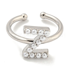 Anelli per polsini aperti da donna in ottone placcato a cremagliera&nbsp;RJEW-F162-01P-Z