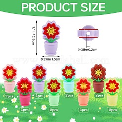 16pcs 8 couleurs perles de silicone&nbsp;SIL-SZ0003-26C