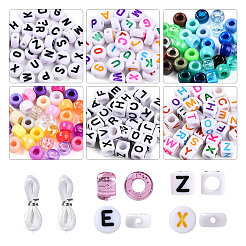 3 Schachtel DIY-Kits zum Herstellen von Armbändern aus Acrylperlen.&nbsp;DIY-YW0013-02