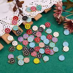 120pcs 12 colores encantos de aleación chapados en oro&nbsp;ENAM-SZ0001-64U