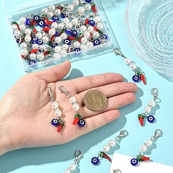30 pendentif décoratif fait main en verre soufflé&nbsp;HJEW-YW00292