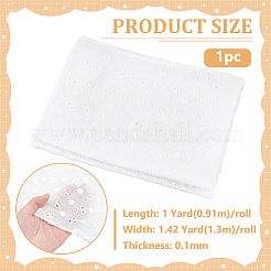 Tela de algodón bordada con flores&nbsp;DIY-WH0786-54C