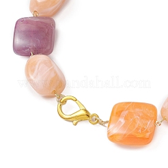Quadratische Armbänder und Halsketten-Sets aus Acrylperlen&nbsp;SJEW-JS01346
