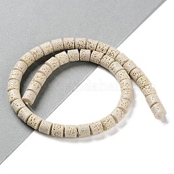 Brins de perles teintées en pierre de lave synthétique&nbsp;G-H311-05B-03