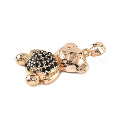 Ottone micro spianare pendenti zirconi&nbsp;KK-E795-24KCG-02