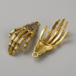 Pendente in lega stile tibetano&nbsp;TIBEP-WH0003-24AG