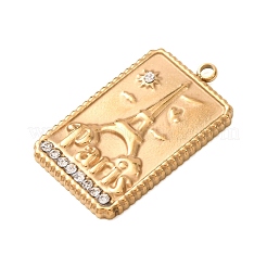 304 Edelstahl Kristall Strass Anhänger&nbsp;SA-CBA59D3-02G