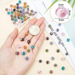 90 Stück 9 Farben handgefertigte Goldsand-Glasperlenstränge&nbsp;LAMP-OC0001-25