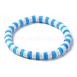 7 Stück 7 Stil Fimo Heishi Surfer Stretch Armbänder Set&nbsp;BJEW-SW00088-01