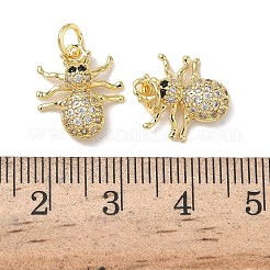 Breloques en laiton avec zircone cubique de micro pave&nbsp;KK-L253-31G
