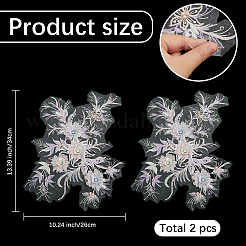 Applique en strass acrylique polyester broderie paillettes abs&nbsp;FIND-WH20019-165A-03
