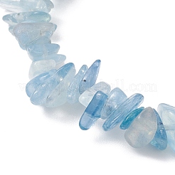 Bracelets extensibles en perles d'aigue-marine naturelle&nbsp;BJEW-TA00494-01