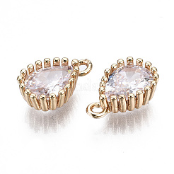 Breloques en laiton zircon cubique clair&nbsp;KK-S359-129-B01-RS