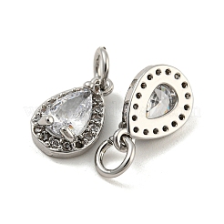 Messing micro pave klar zirkonia charme&nbsp;KK-G490-20P