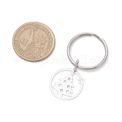 Anillo con arboles de navidad 201 colgante de acero inoxidable decoraciones&nbsp;KEYC-JKC01355