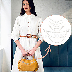 4 Stück 4 Stile Legierung Handtasche Kettenriemen&nbsp;FIND-AN0001-42
