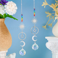 2 Stück hängende Ornamente aus Messing&nbsp;HJEW-TA00371