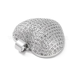 Ciondoli in ottone con placcatura a cremagliera con micro pavé di zirconi chiari&nbsp;KK-A208-06P