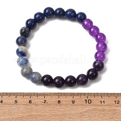 Stretcharmbänder aus natürlichem Jaspis&nbsp;BJEW-P398-01E