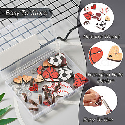 Kit de fabrication de boucles d'oreilles sur le thème du sport&nbsp;DIY-TA0006-11