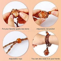 Cordon de cire tressé pochette en macramé fabrication de collier&nbsp;NJEW-J007-07