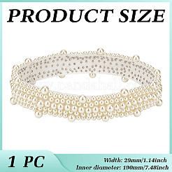 1 pz di fasce elastiche per cappelli con perline finte rotonde per accessori fai da te per cappelli di paglia&nbsp;AJEW-MA0001-13