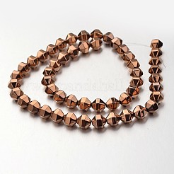 Chapelets de perles en hématite synthétique sans magnétique&nbsp;G-F300-29B-08