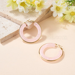 1 paire de boucles d'oreilles créoles en acier inoxydable 304&nbsp;EJEW-TA0001-89C