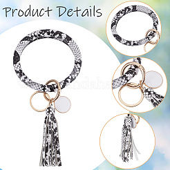 Portachiavi a bracciale in similpelle con motivo a pelle di serpente&nbsp;KEYC-CL0001-45-1