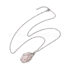 3 pièce 3 tailles 304 en acier inoxydable chaîne de Singapour macramé pochette collier fabrication&nbsp;NJEW-JN05070-01
