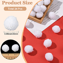 24 Stück weicher Woll-Pompomball&nbsp;DIY-SC0031-31A-03