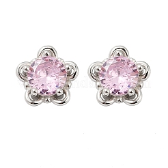 925 Sterling Silber Zirkonia Ohrstecker&nbsp;EJEW-V019-02P