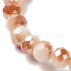 Electroplate opaco colore solido perle di vetro fili&nbsp;EGLA-A034-P6mm-J13
