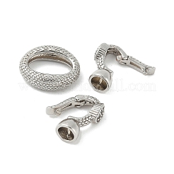 Messing Micro Pave klare Zirkonia Falte über Verschlüsse&nbsp;KK-M326-01P