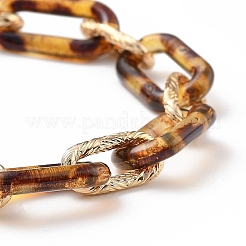 Büroklammerkettenarmbänder aus Acryl und Aluminium&nbsp;BJEW-JB05329